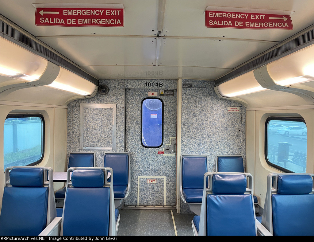 interior photos of Tri-Rail Bombardier Bilevel Coach/bike car